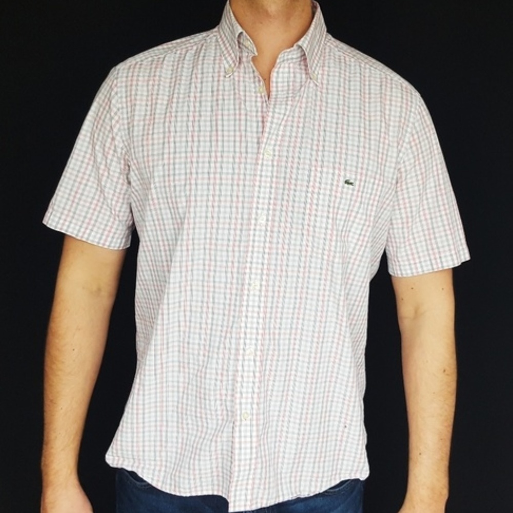 Lacoste men's short sleeve button up - A0